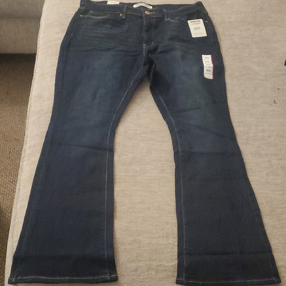 Signature by Levi Strauss Dark Blue Flare Jeans
